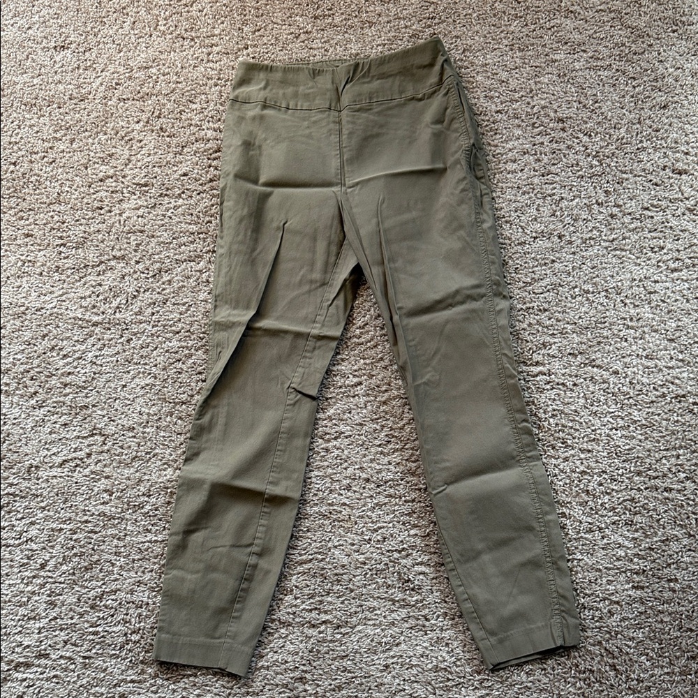 Olive Green Pull On Work Pants